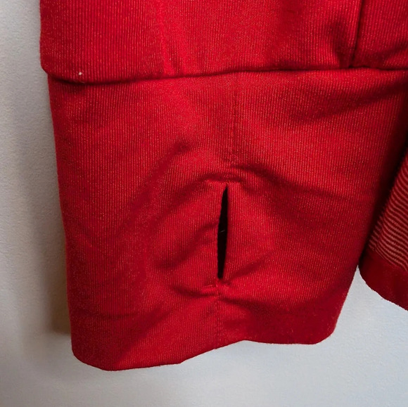 Ohio State Buckeye Red White Logo Fitted Lightweight Sweater Jacket Women Medium - Picture 7 of 8